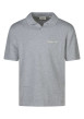 Thumbnail Polo en coton biologique gris uni avec une coupe droite et un col à revers