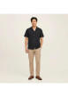 Thumbnail Chemise noire en crochet pourvue d'un col cubain et de manches courtes - Image 5