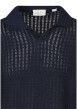 Thumbnail Polo en coton biologique marine uni avec une coupe droite et un col revers - Image 3