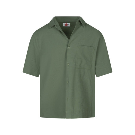 Chemise en coton kaki unie avec une coupe...