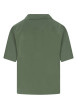Thumbnail Chemise en coton kaki unie avec une coupe droite et d'un col chemise - Image 2