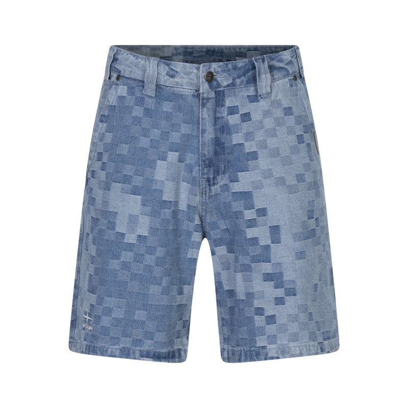 Project X - Short En Coton Mélangé Bleu à Motifs Pourvu D'une Coupe Droite - Bleu Project X - Short En Coton Mélangé Bleu à Motifs Pourvu D'une Coupe Droite - Bleu