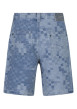 Thumbnail Short en coton mélangé bleu à motifs pourvu d'une coupe droite - Image 2