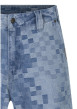 Thumbnail Short en coton mélangé bleu à motifs pourvu d'une coupe droite - Image 3
