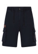 Thumbnail Short cargo en coton marine uni pourvu d'une coupe droite et de multiples poches