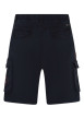 Thumbnail Short cargo en coton marine uni pourvu d'une coupe droite et de multiples poches - Image 2