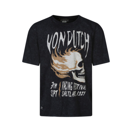 T-shirt en coton anthracite avec un imprimé à...