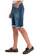 Thumbnail Short en coton mélangé bleu uni avec une coupe droite muni d'un zip - Image 4