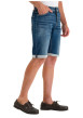 Thumbnail Short en coton mélangé bleu uni avec une coupe droite muni d'un zip - Image 5