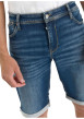 Thumbnail Short en coton mélangé bleu uni avec une coupe droite muni d'un zip - Image 6