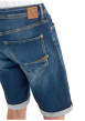 Thumbnail Short en coton mélangé bleu uni avec une coupe droite muni d'un zip - Image 7