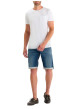 Thumbnail Short en coton mélangé bleu uni avec une coupe droite muni d'un zip - Image 8