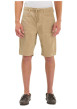 Thumbnail Short chino en coton beige uni avec une coupe droite muni d'un bouton - Image 2