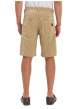 Thumbnail Short chino en coton beige uni avec une coupe droite muni d'un bouton - Image 3