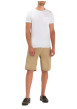 Thumbnail Short chino en coton beige uni avec une coupe droite muni d'un bouton - Image 8