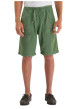 Thumbnail Short chino en coton vert uni avec une coupe droite et une taille élastiquée - Image 2
