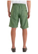 Thumbnail Short chino en coton vert uni avec une coupe droite et une taille élastiquée - Image 3
