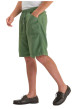 Thumbnail Short chino en coton vert uni avec une coupe droite et une taille élastiquée - Image 4