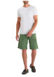 Thumbnail Short chino en coton vert uni avec une coupe droite et une taille élastiquée - Image 8