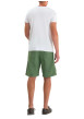 Thumbnail Short chino en coton vert uni avec une coupe droite et une taille élastiquée - Image 9