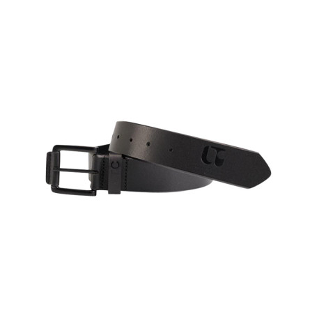 Ceinture noire unie en cuir pourvue d'une...