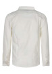 Thumbnail Chemise en lin et coton écrue unie pourvue du logo brodé sur la poitrine - Image 2