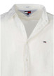 Thumbnail Chemise en lin et coton écrue unie pourvue du logo brodé sur la poitrine - Image 3