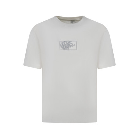 T-shirt en coton écru uni avec une coupe droite...