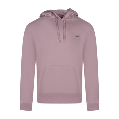 Sweat à capuche en coton mélangé mauve uni avec...