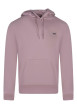 Thumbnail Sweat à capuche en coton mélangé mauve uni avec une coupe droite