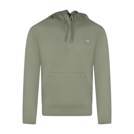 Sweat à capuche en coton mélangé kaki uni avec...