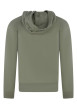 Thumbnail Sweat à capuche en coton mélangé kaki uni avec une coupe droite - Image 2