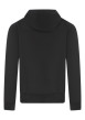Thumbnail Sweat à capuche zippé en coton mélangé noir uni pourvu d'une coupe droite - Image 2