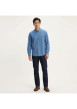 Thumbnail Chemise en coton bleue à coupe droite pourvue d'une col boutonné - Image 3