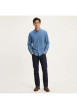 Thumbnail Chemise en coton bleue à coupe droite pourvue d'une col boutonné - Image 5