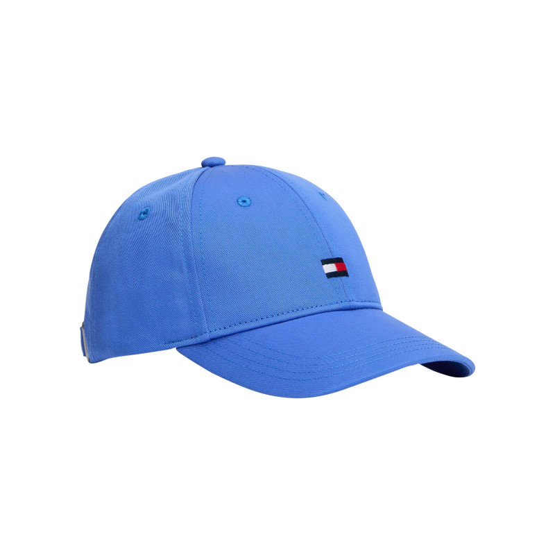 Tommy Hilfiger - Casquette Bleue Unie En Coton Pourvu D'une Fermeture Strapback - Bleu