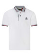 Thumbnail Polo en coton blanc uni avec une coupe droite et un col boutonné