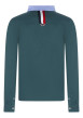 Thumbnail Polo en coton vert uni avec une coupe droite et un col boutonné - Image 2