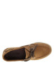 Thumbnail Mocassins bateau en cuir marron à semelle à plate et à lacets - Image 4