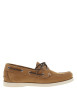 Thumbnail Mocassins bateau en cuir marron à semelle à plate et à lacets