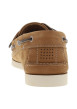 Thumbnail Mocassins bateau en cuir marron à semelle à plate et à lacets - Image 6
