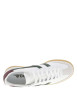 Thumbnail Tennis kaki en cuir avec un talon plat et des lacets blancs - Image 4