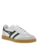 Thumbnail Tennis kaki en cuir avec un talon plat et des lacets blancs - Image 3