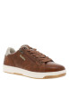 Thumbnail Tennis cognac à semelle plate avec une fermeture à lacets et un zip latéral - Image 3