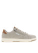 Thumbnail Tennis beiges à semelle plate avec une fermeture à lacets et zip latéral