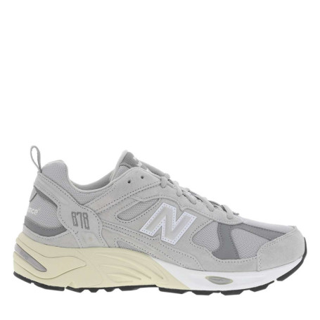 Baskets running en cuir gris clair avec semelle...