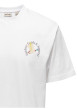 Thumbnail T-shirt en coton biologique blanc à imprimé avec une coupe droite et un col rond - Image 3