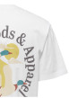 Thumbnail T-shirt en coton biologique blanc à imprimé avec une coupe droite et un col rond - Image 4