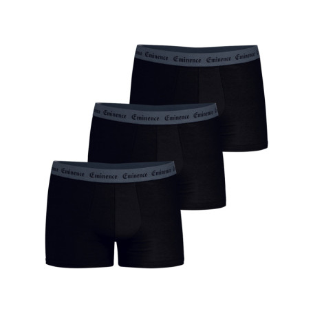 Lot de 3 boxers en coton noirs unis pourvus...