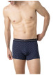 Thumbnail Lot de 3 boxers en coton marine à motifs pourvus d'une taille élastiquée - Image 2